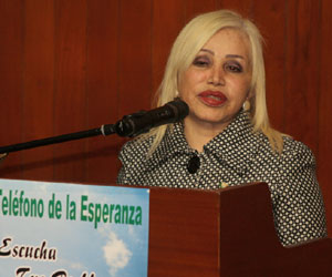 Presidenta del Teléfono de Perú, Dra. Soraya Calderón Rojas